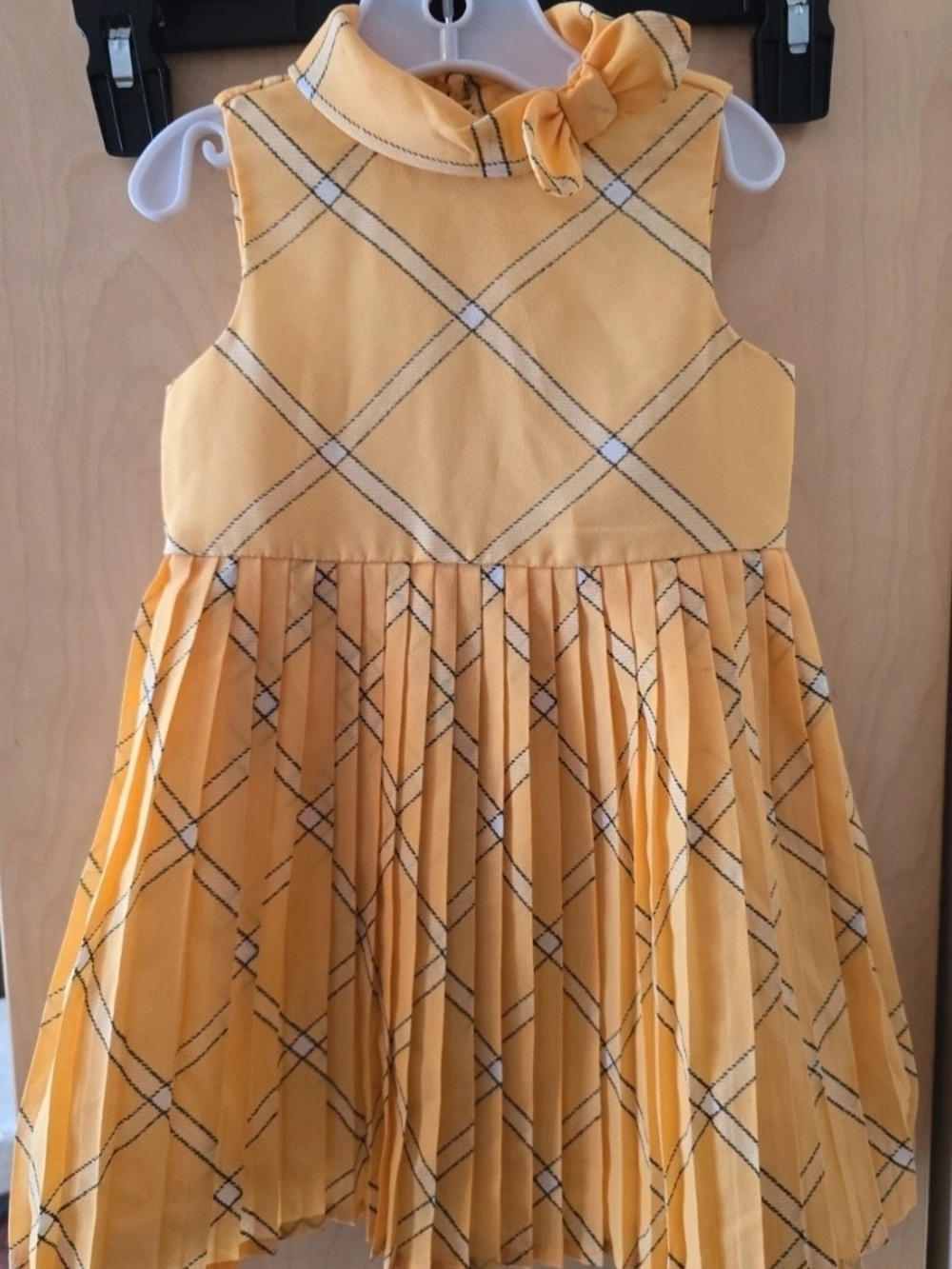 Jan ie and Jack Plaid Dress in Orange & Yellow 12-18 Months